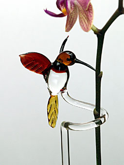 Orchideenstab aus Glas-Orchideenhalter  Lang 50 cm  hochwertiges Duranglas ! 